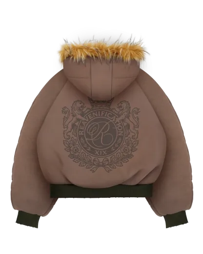 Reaven Black Fur Bomber Jacket