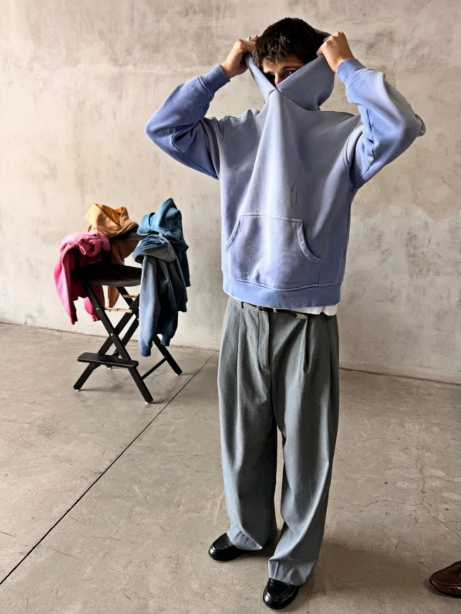FADED COTTON HOODIE