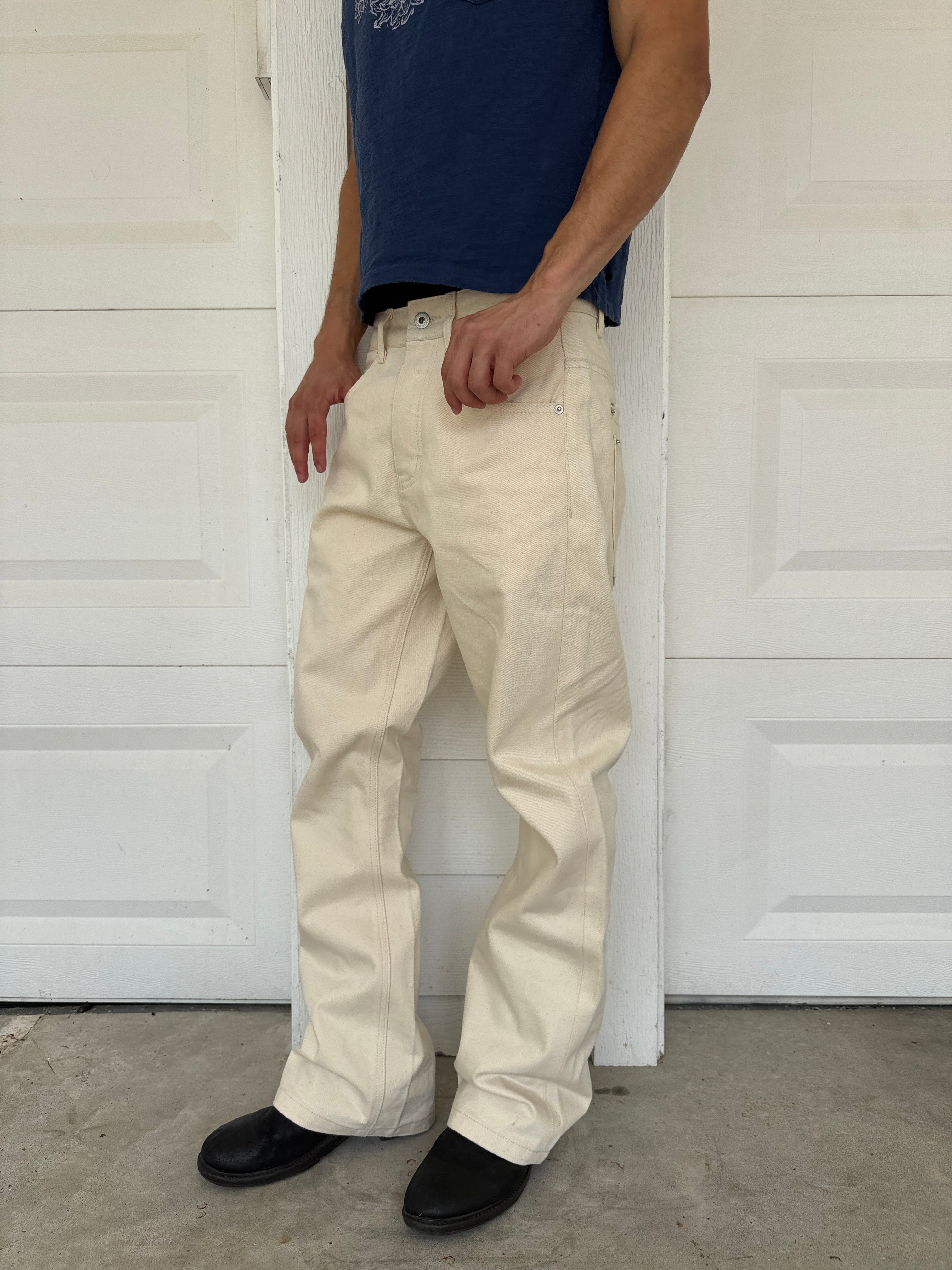15OZ RAW CREAM SELVEDGE DENIM