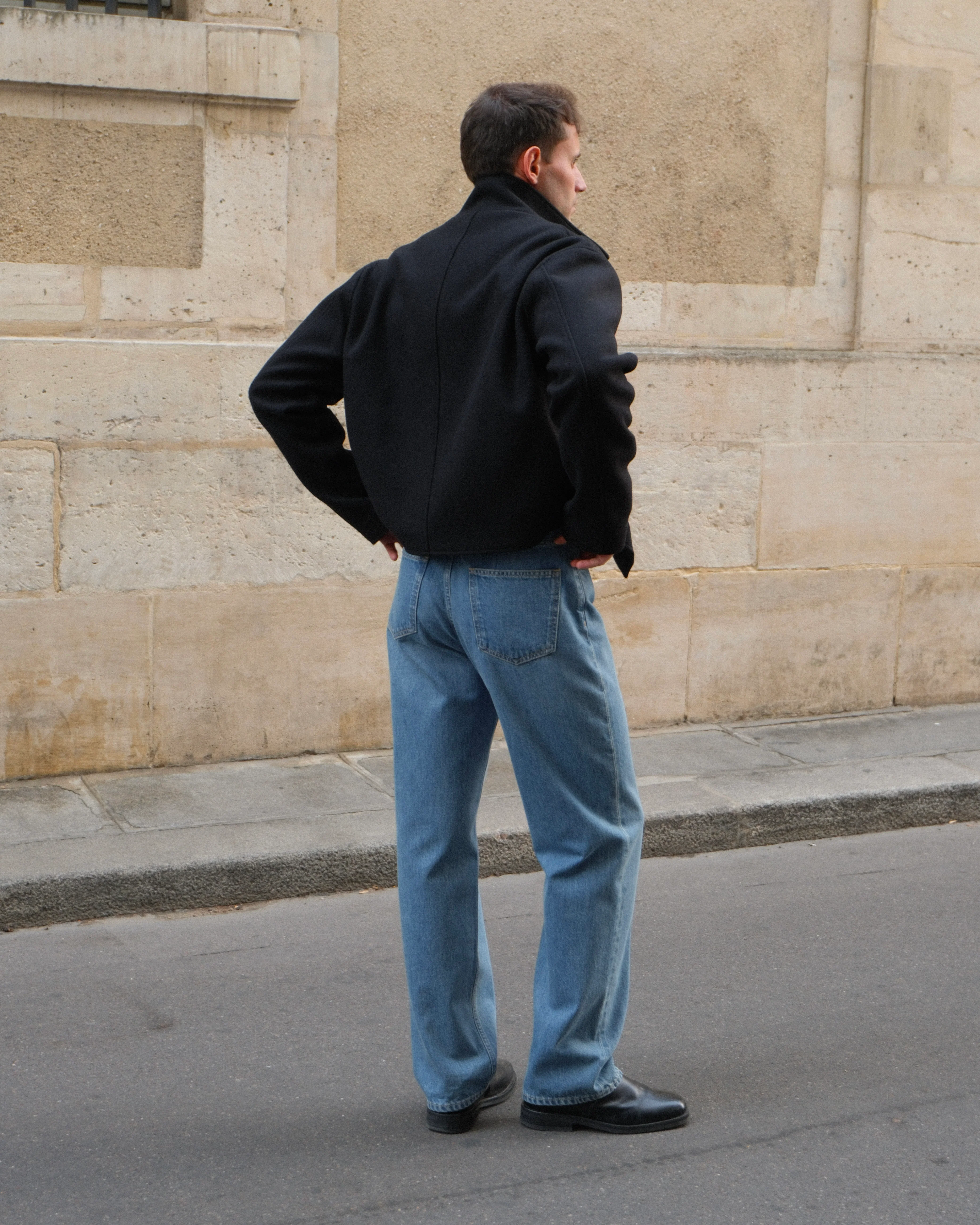 HIGH COLLAR WOOL JACKET