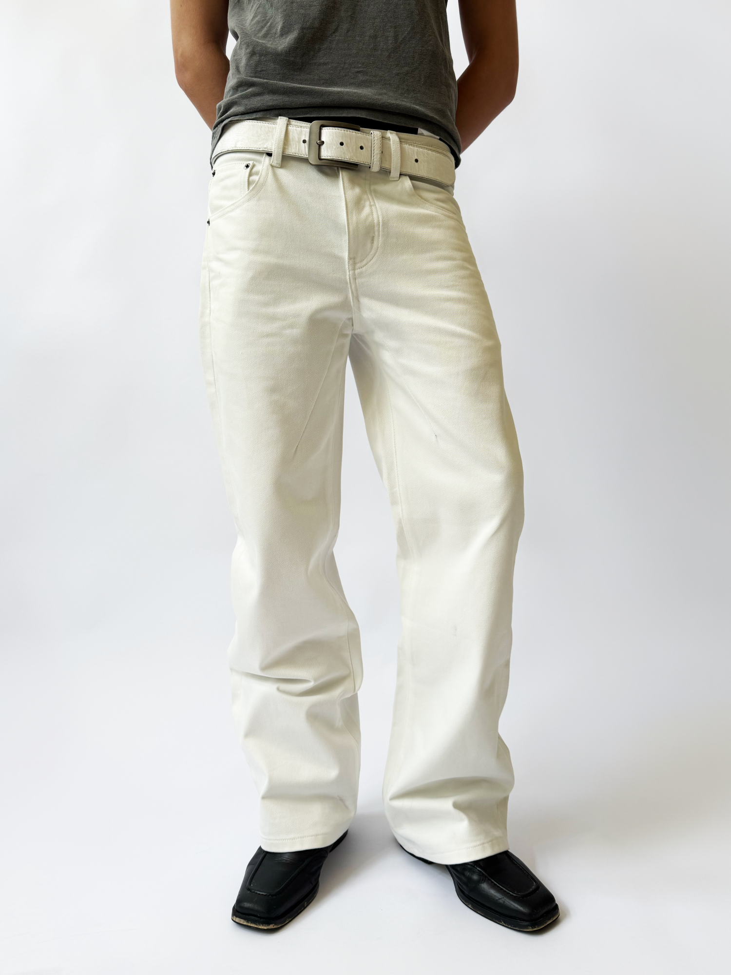14.5OZ JAPANESE BOOTCUT DENIM | WHITE