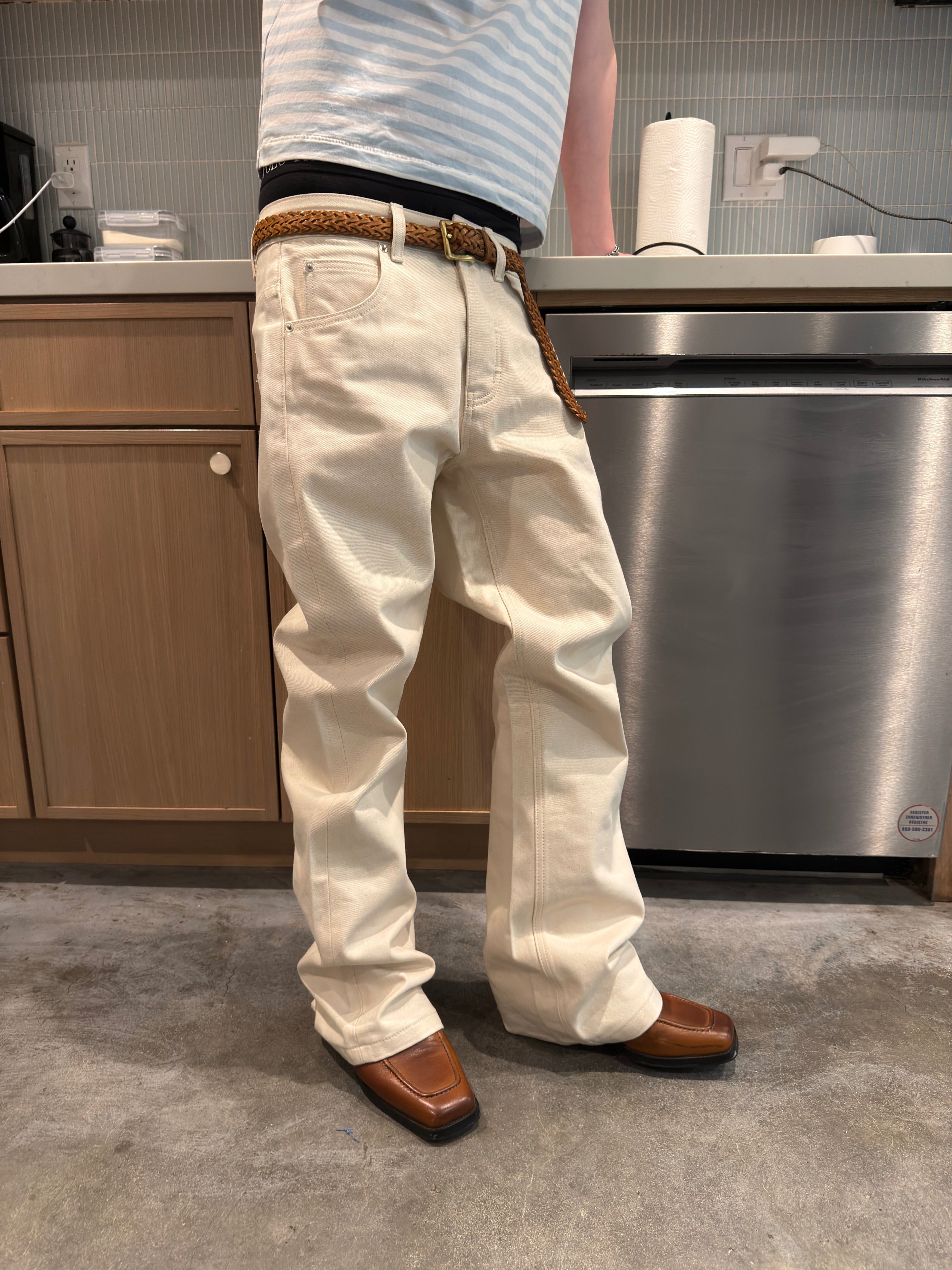 15OZ RAW CREAM SELVEDGE DENIM