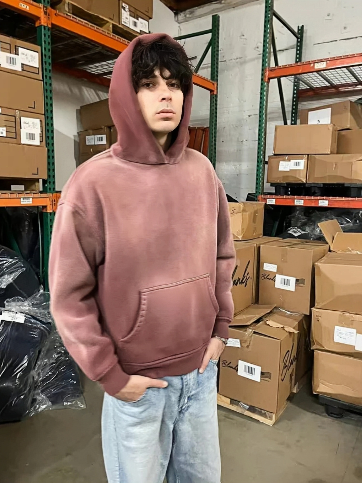 FADED COTTON HOODIE
