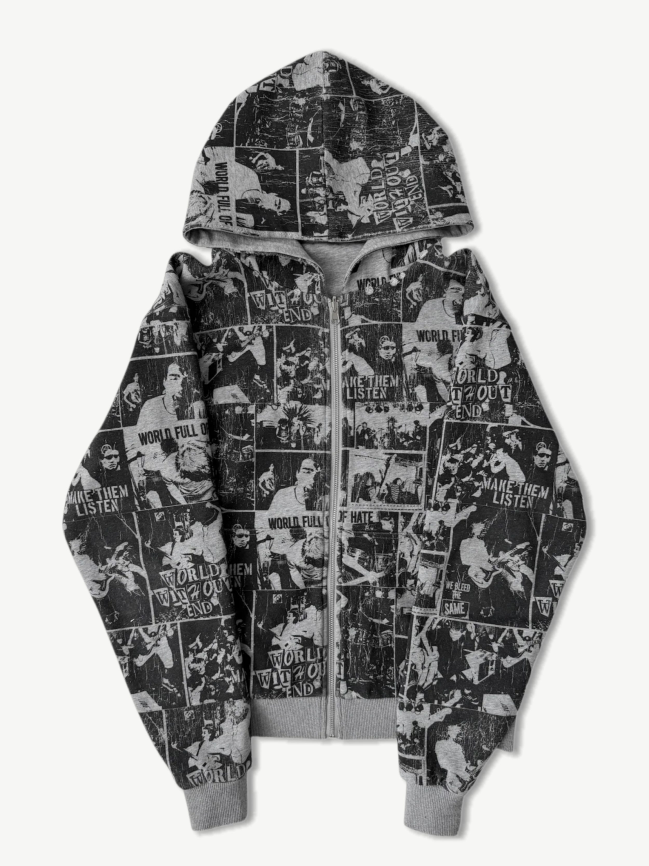 “Duality” Reversible Zip up Hoodie