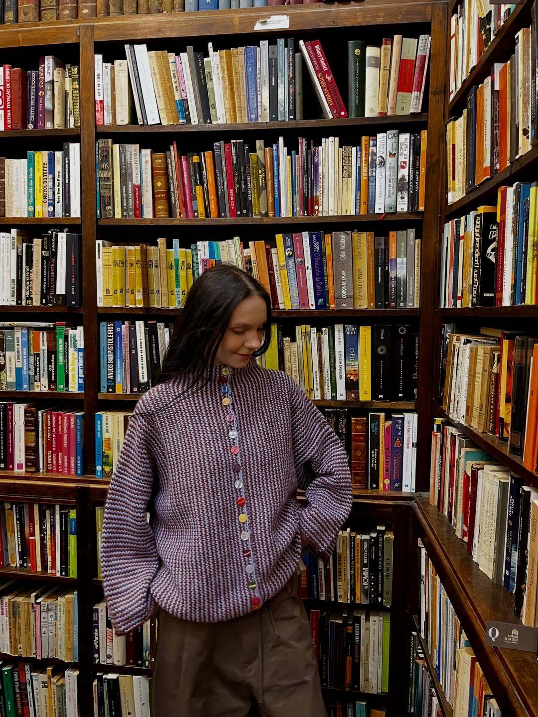 LINEA GEM BUTTON CARDIGAN