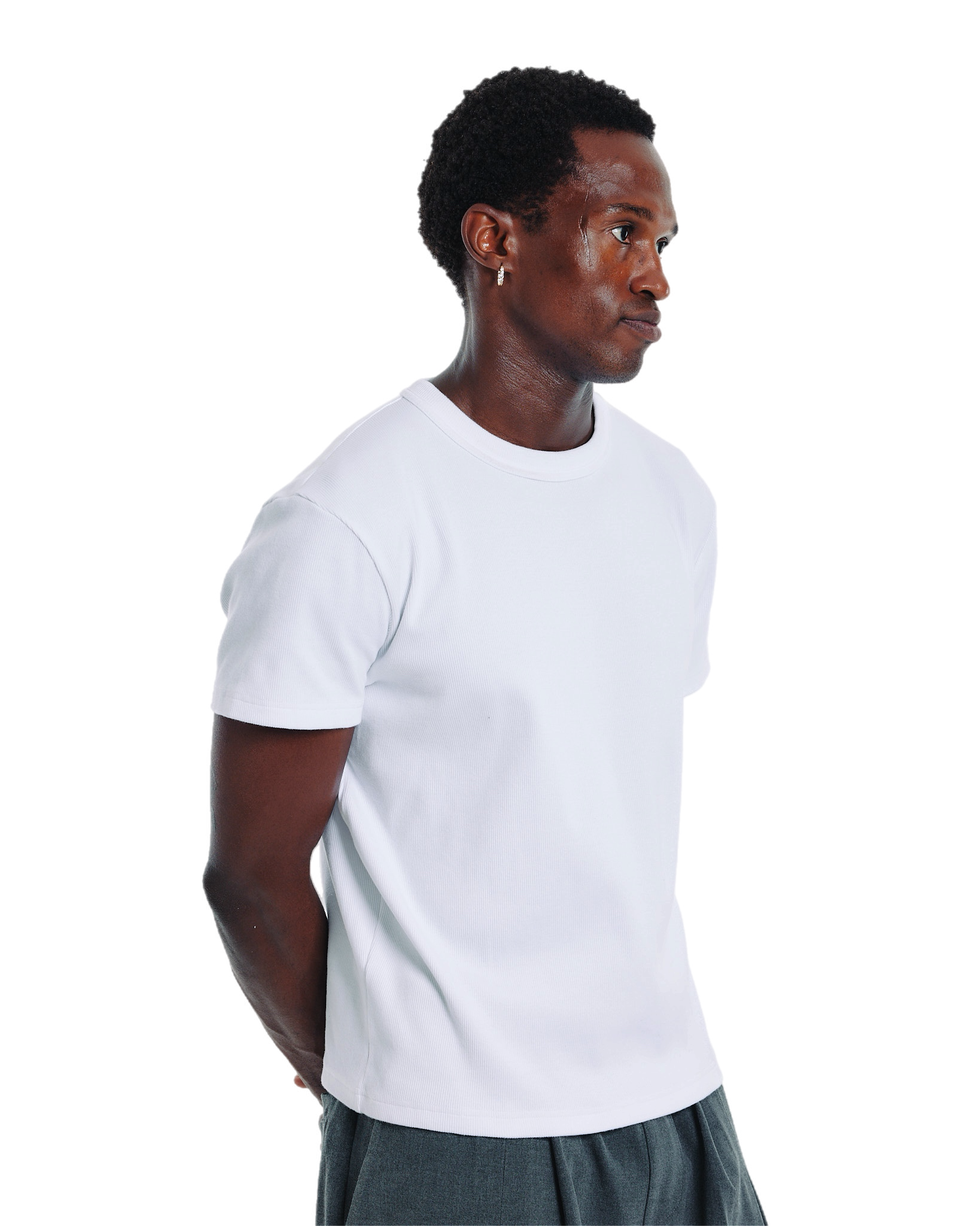 Ribbed t-shirt (white)