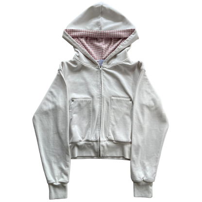 LAZY PLAID ZIP UP HOODIE（BUY 2 FREE SHIPPING）