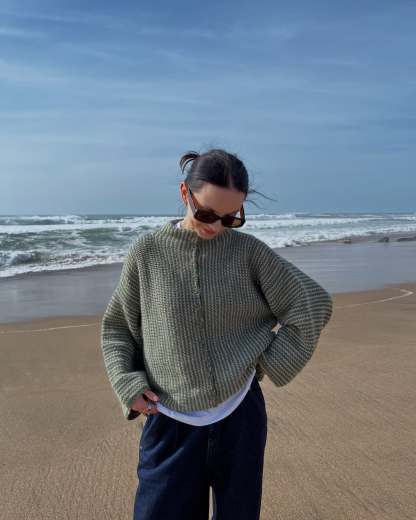 LINEA GEM BUTTON CARDIGAN