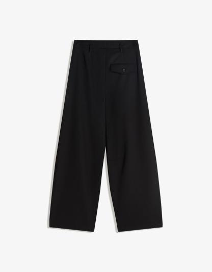 BARREL-SHAPED PLEATED PANTS