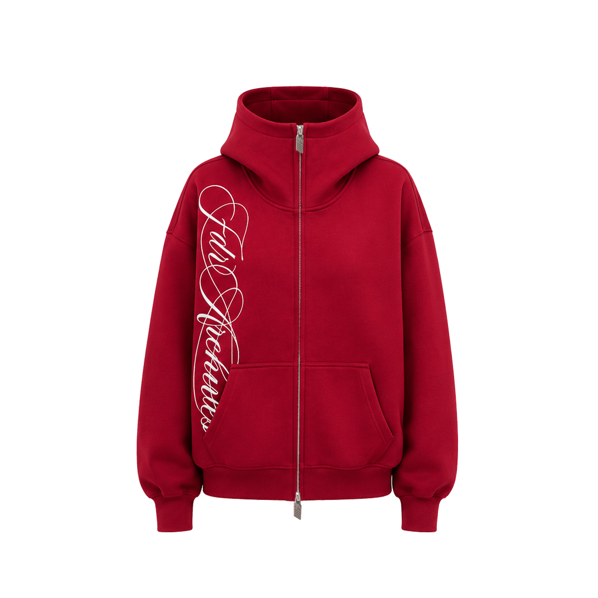 Washed Embroidery Zip Hoodie