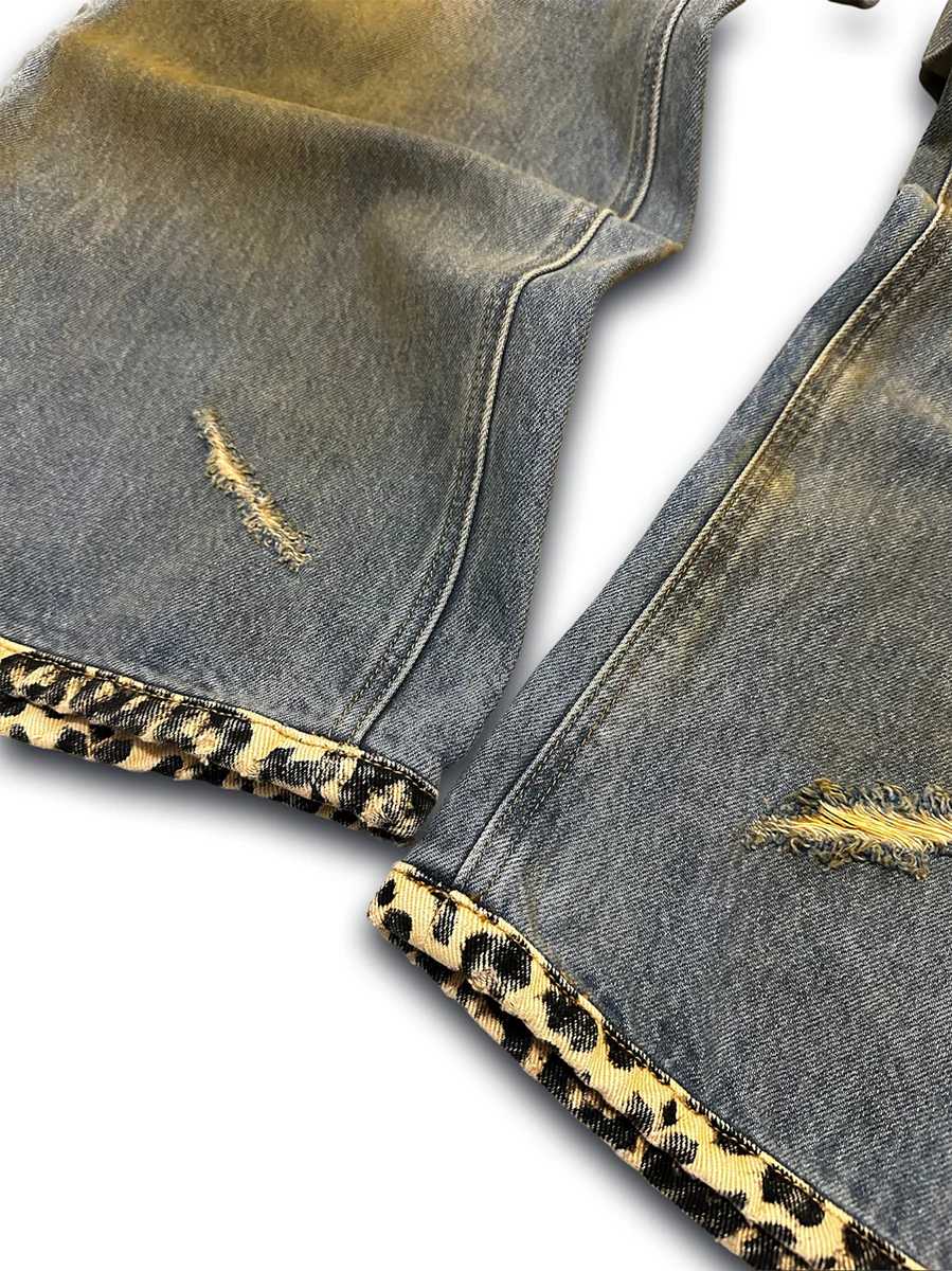 LEOPARD PRINT JEANS