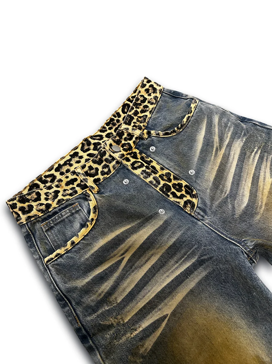 LEOPARD PRINT JEANS