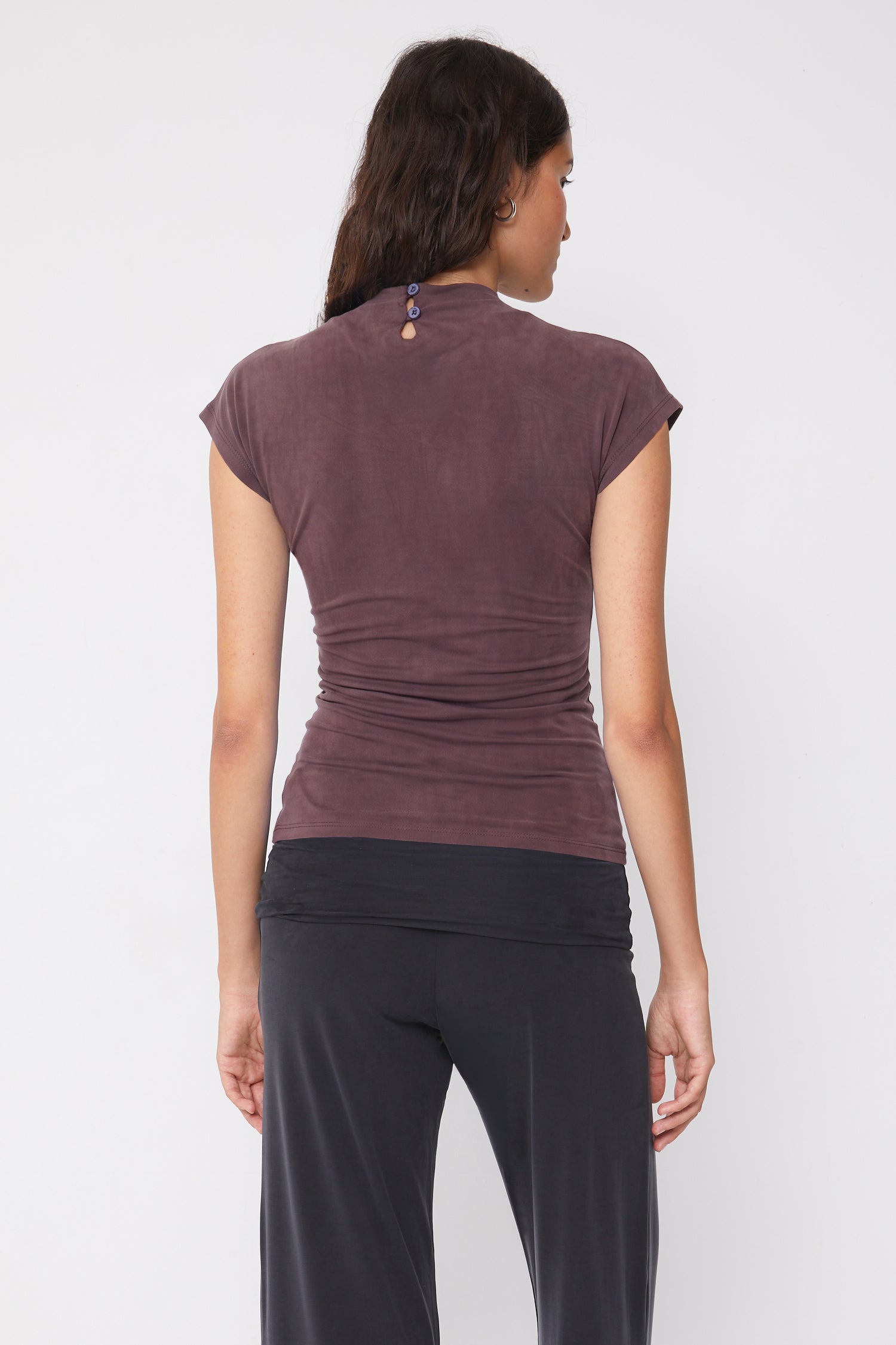 Kylie Button Top | Purple