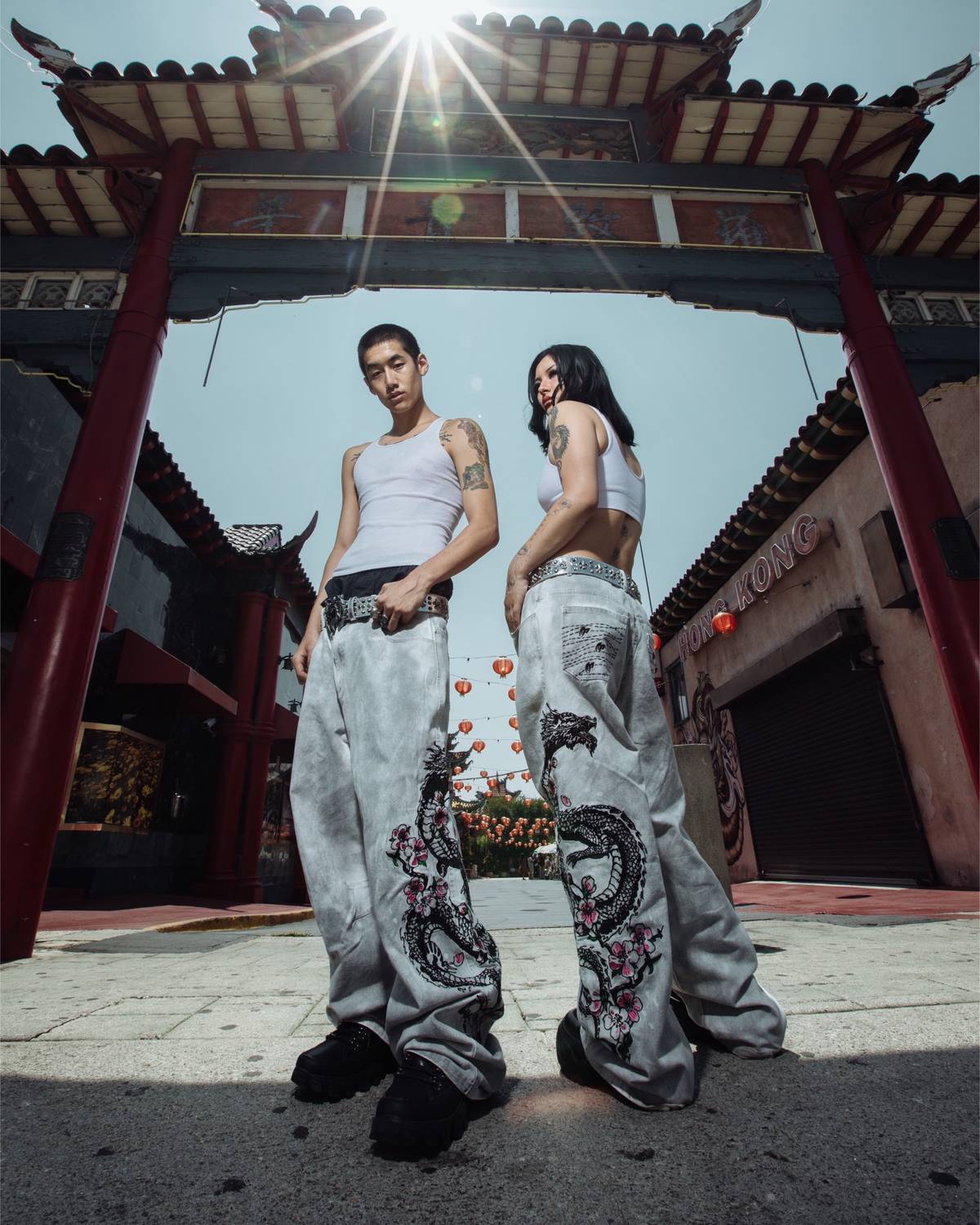 DRAGON EMBROIDERY DENIM