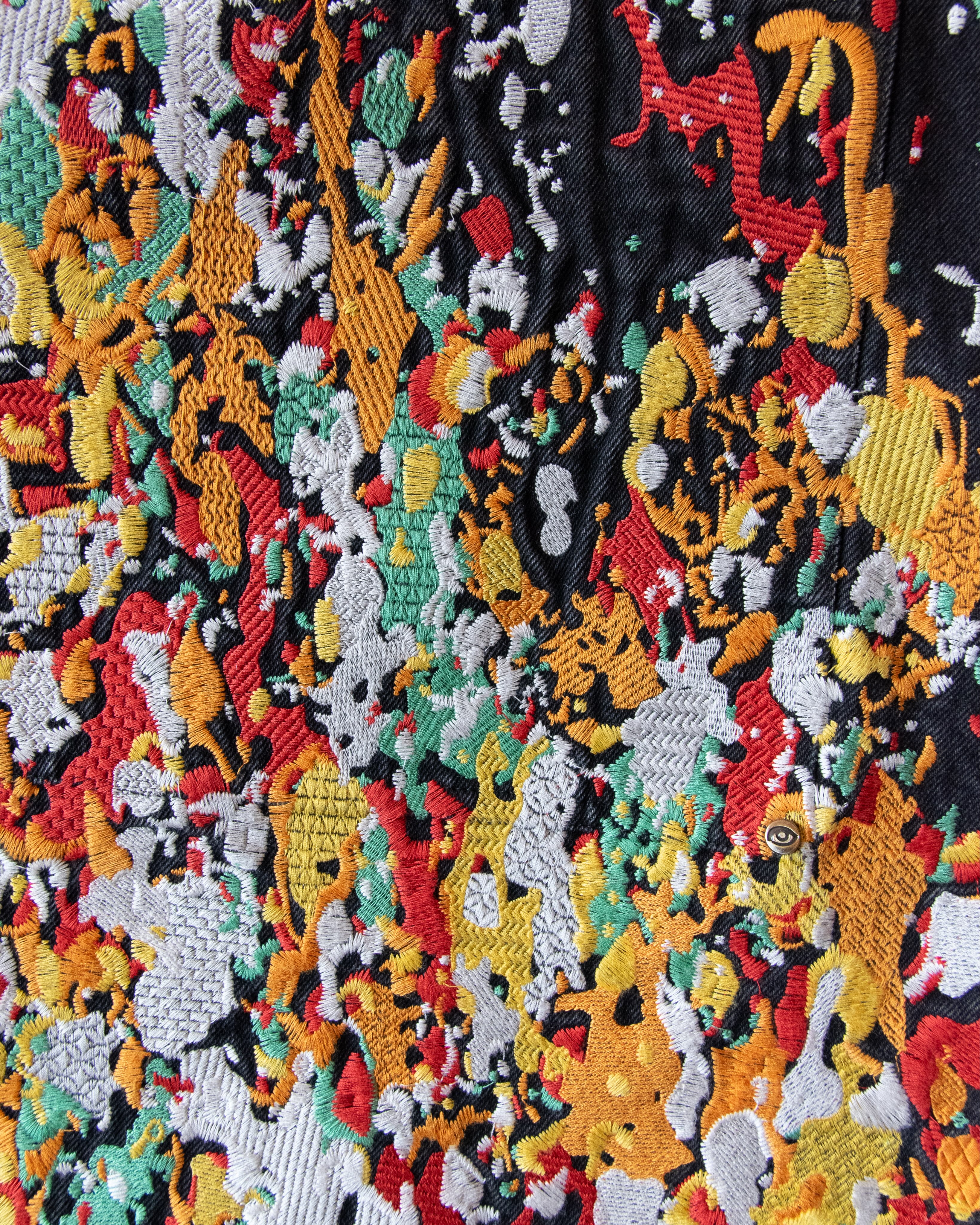 Splatter Stitch Washed Jacket
