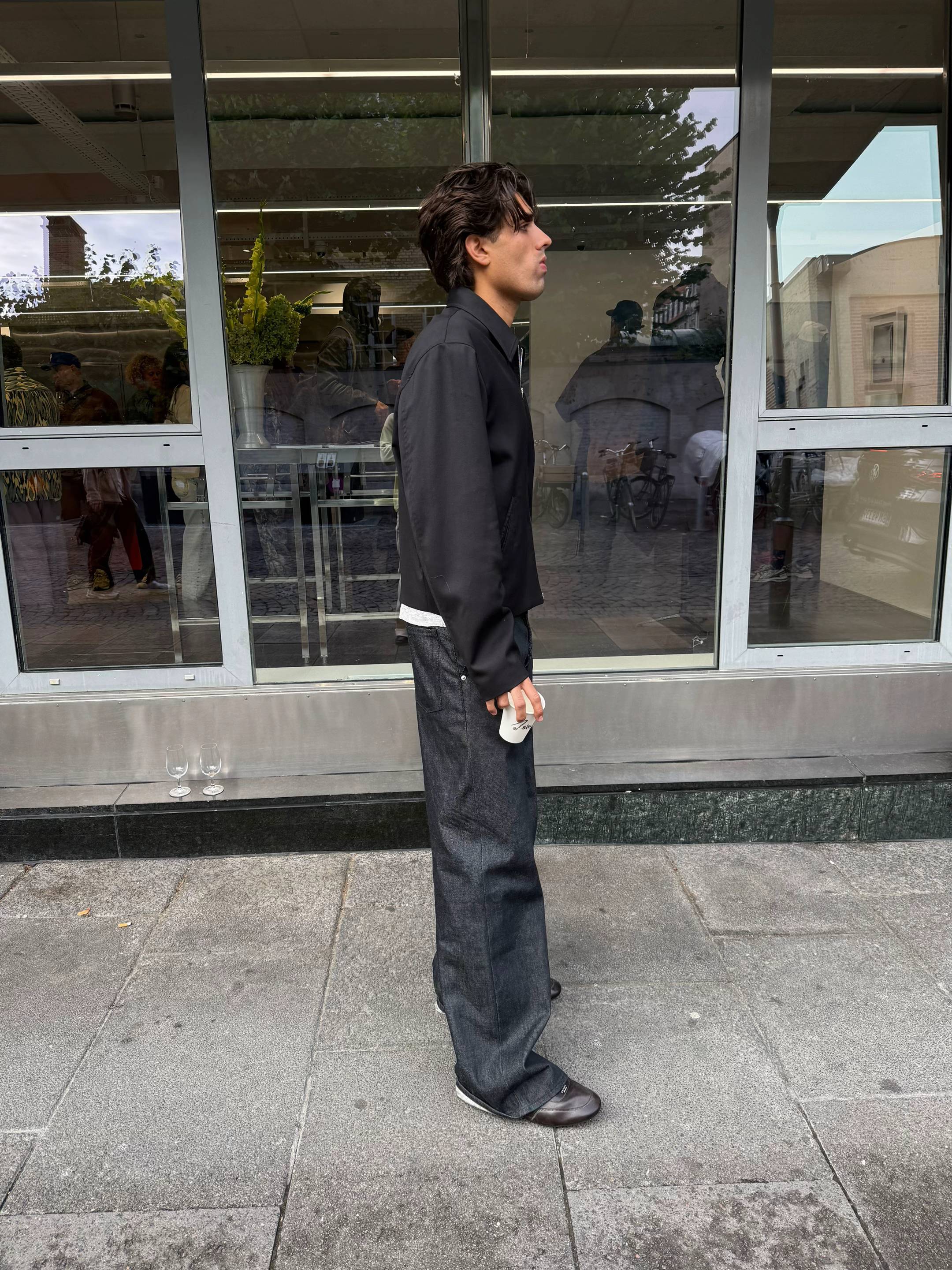 WIDE LEG RAW DENIM