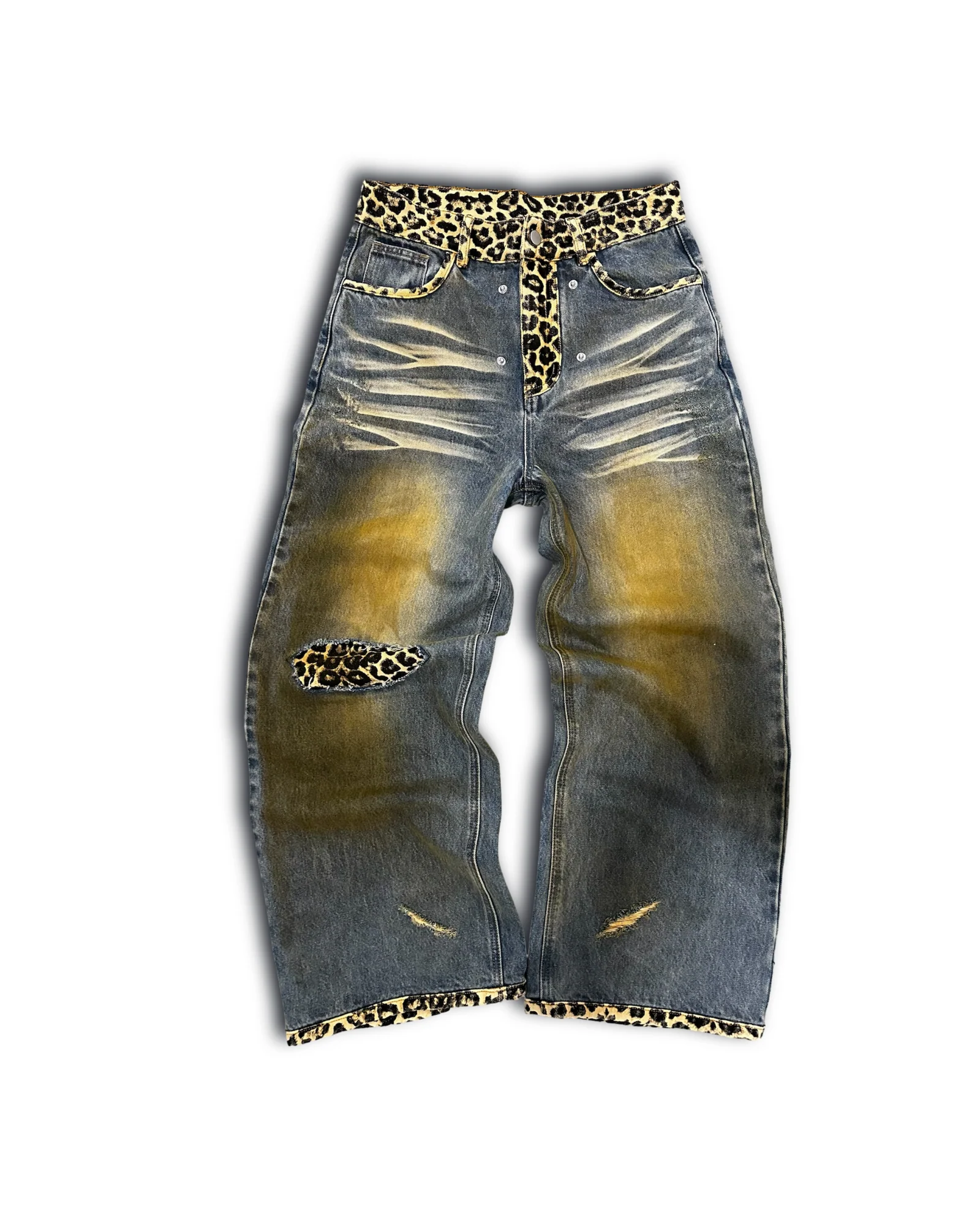 LEOPARD PRINT JEANS