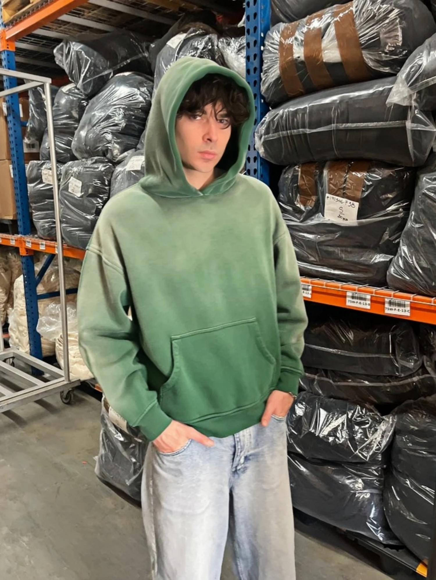 FADED COTTON HOODIE