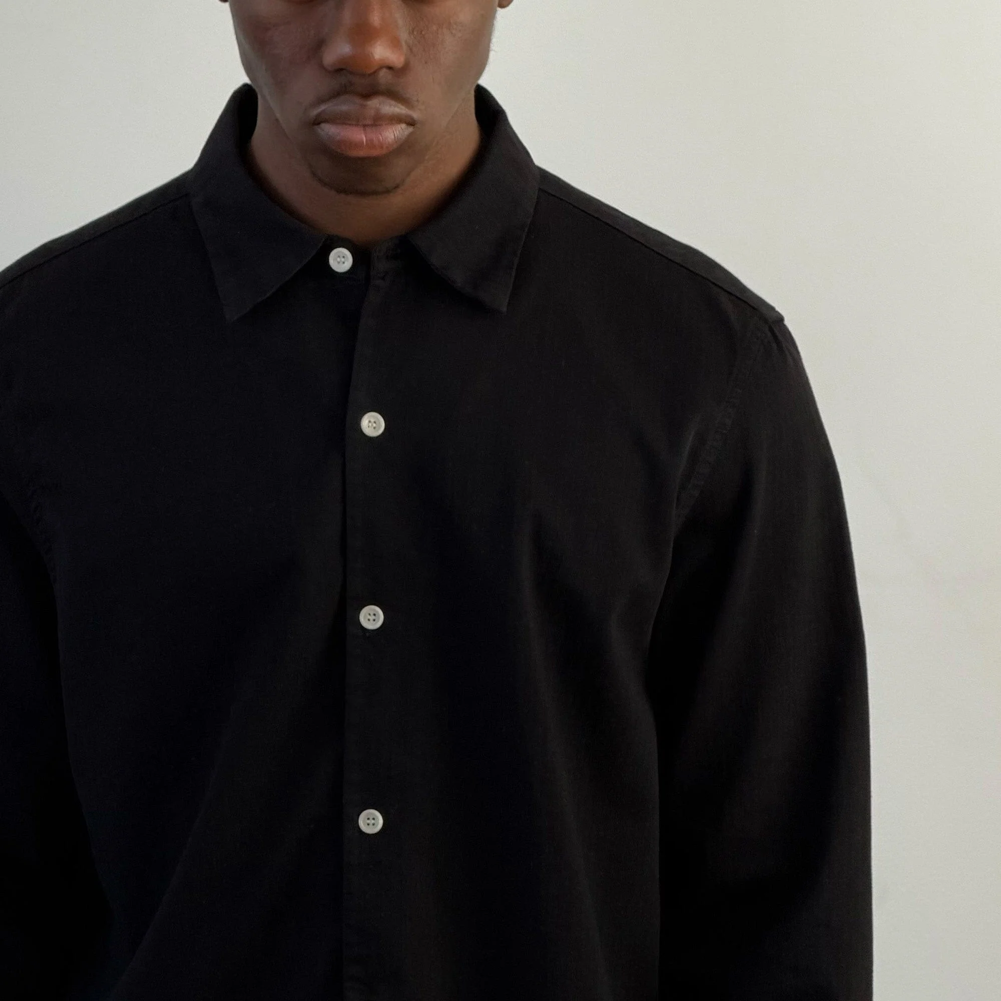 Newport Crop Button-Up  | Japanese Herringbone Twill