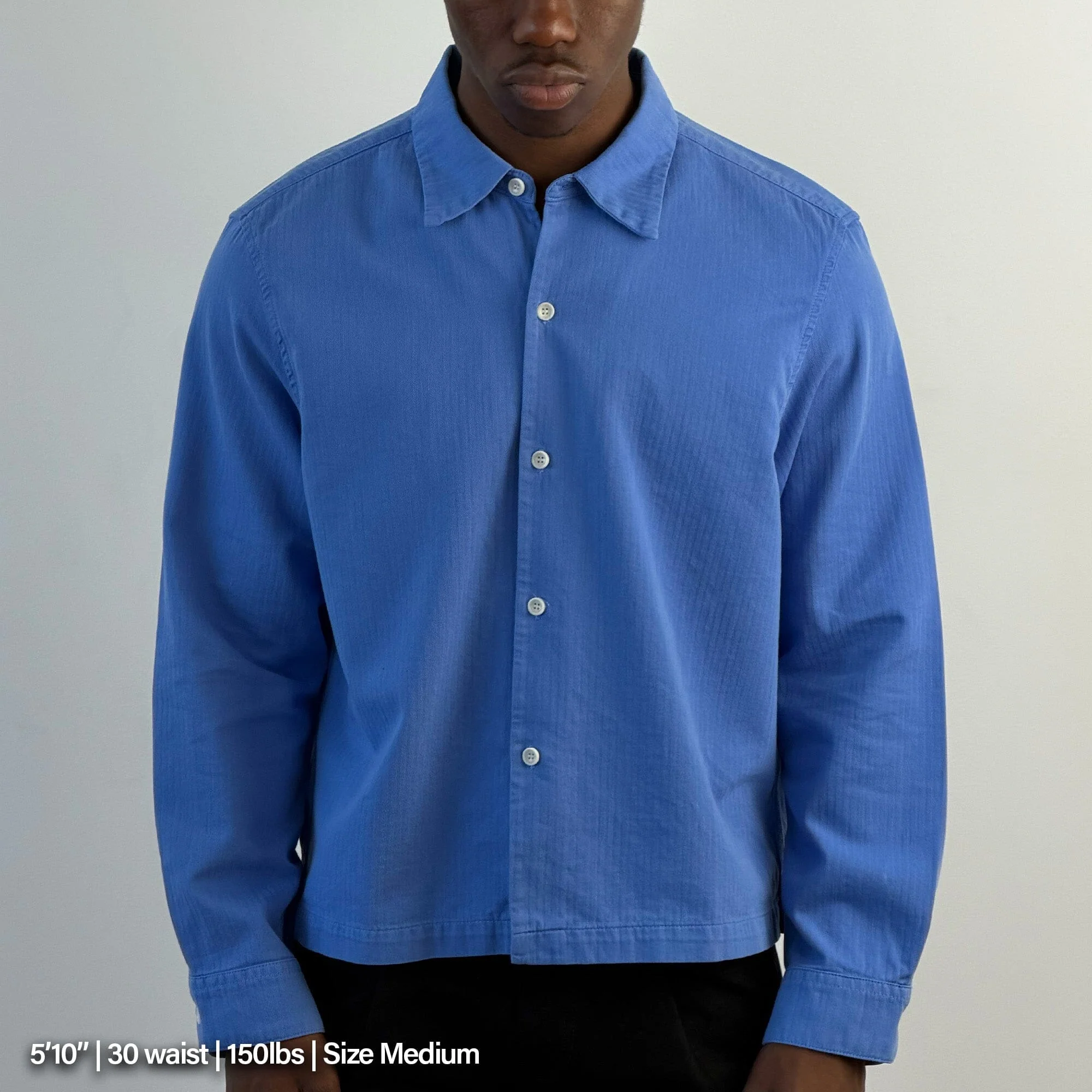 Newport Crop Button-Up  | Japanese Herringbone Twill