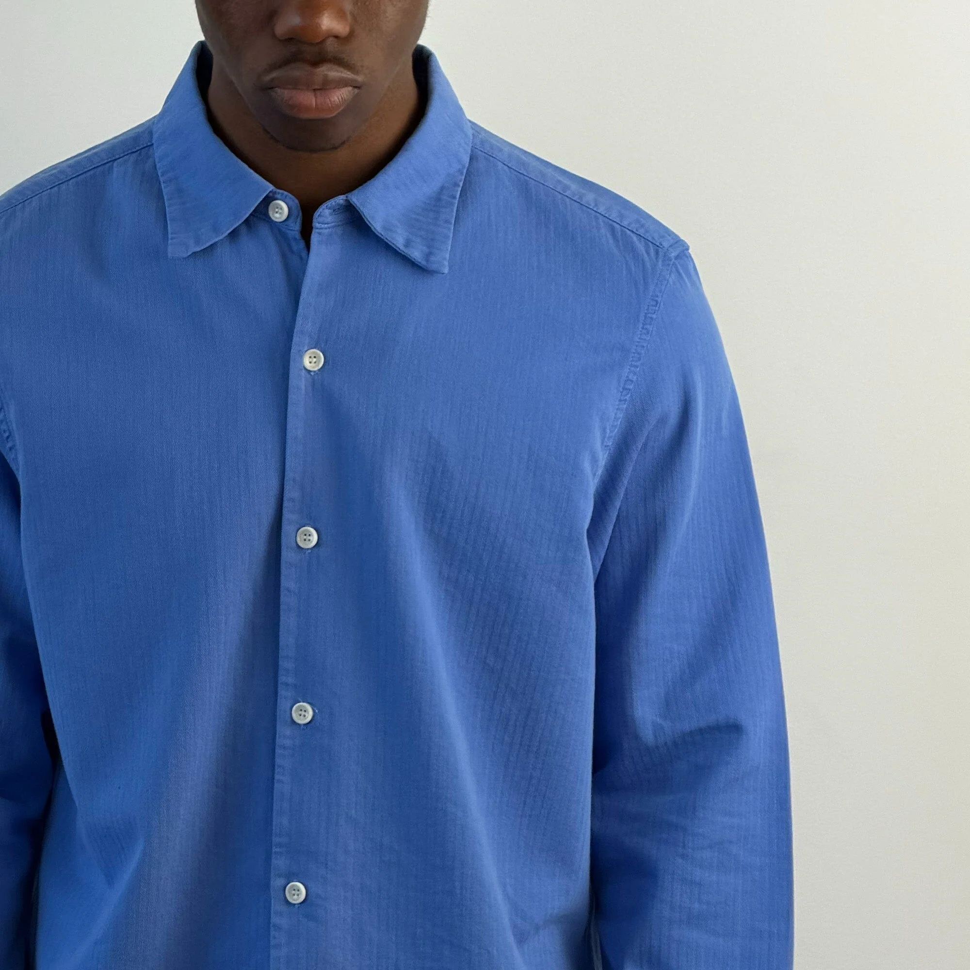 Newport Crop Button-Up  | Japanese Herringbone Twill