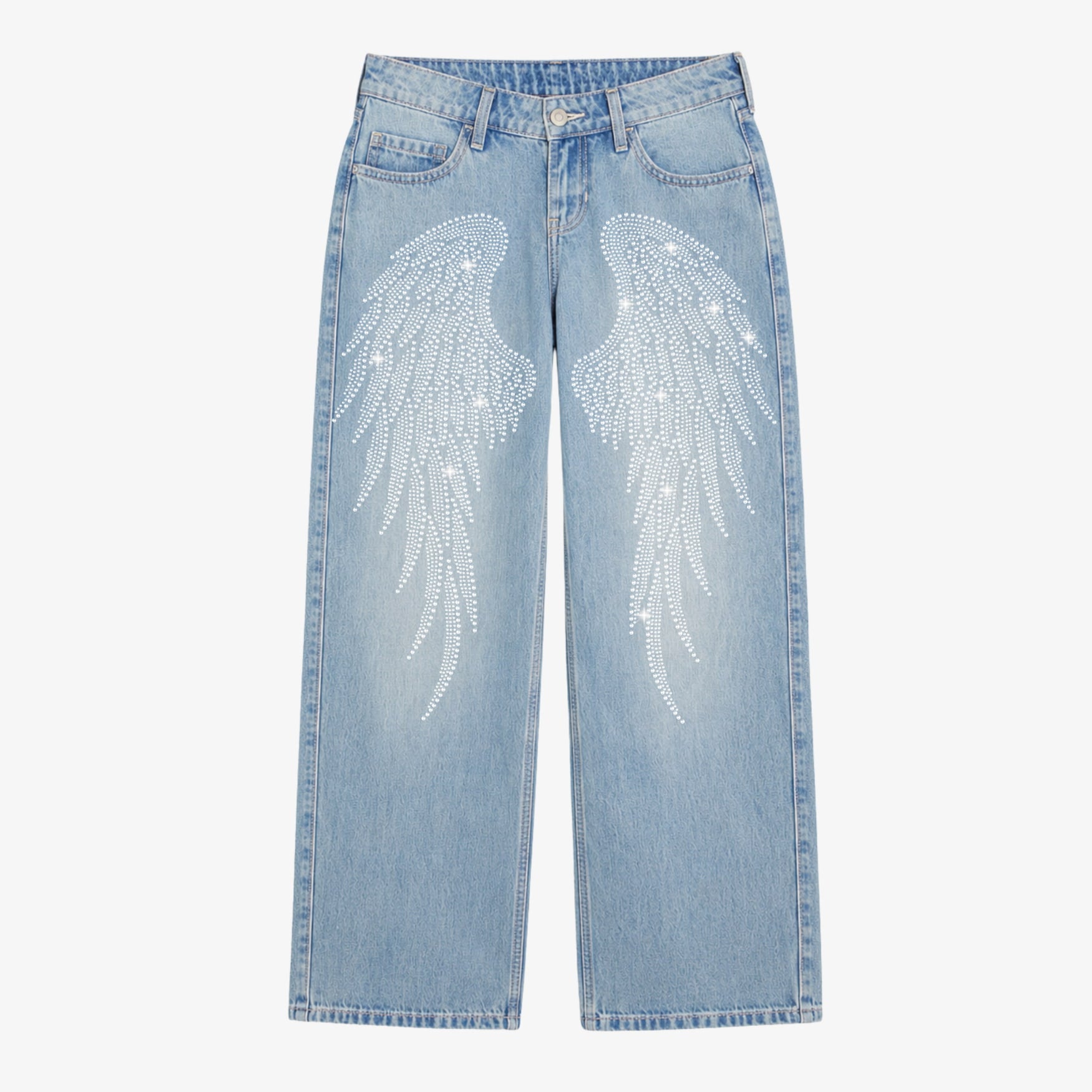 Angel Rhinestone Jean