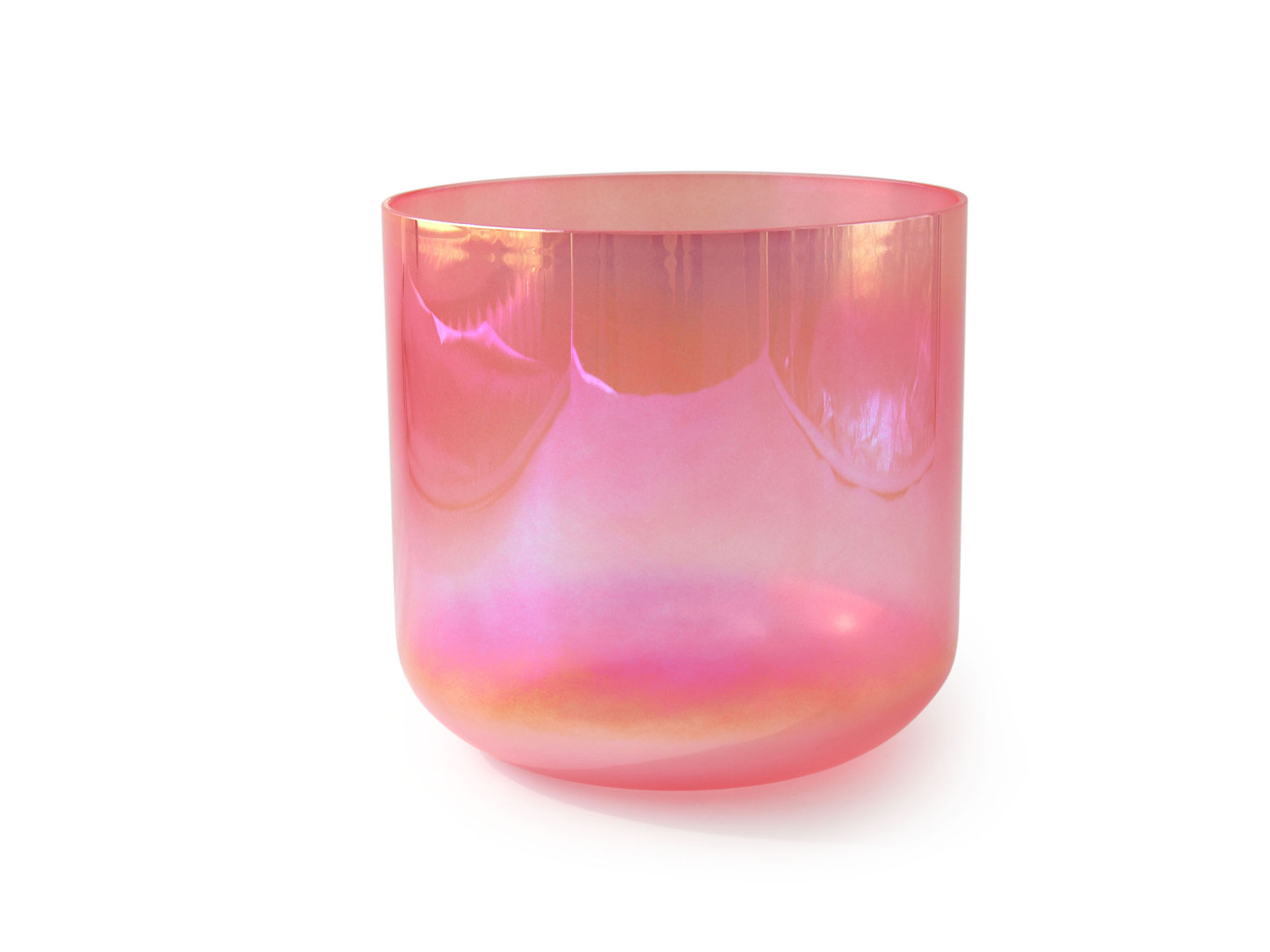 Pink Collection Ⅱ The Glazed Rainbow Iridescent Lacquer Crystal Singing Bowl