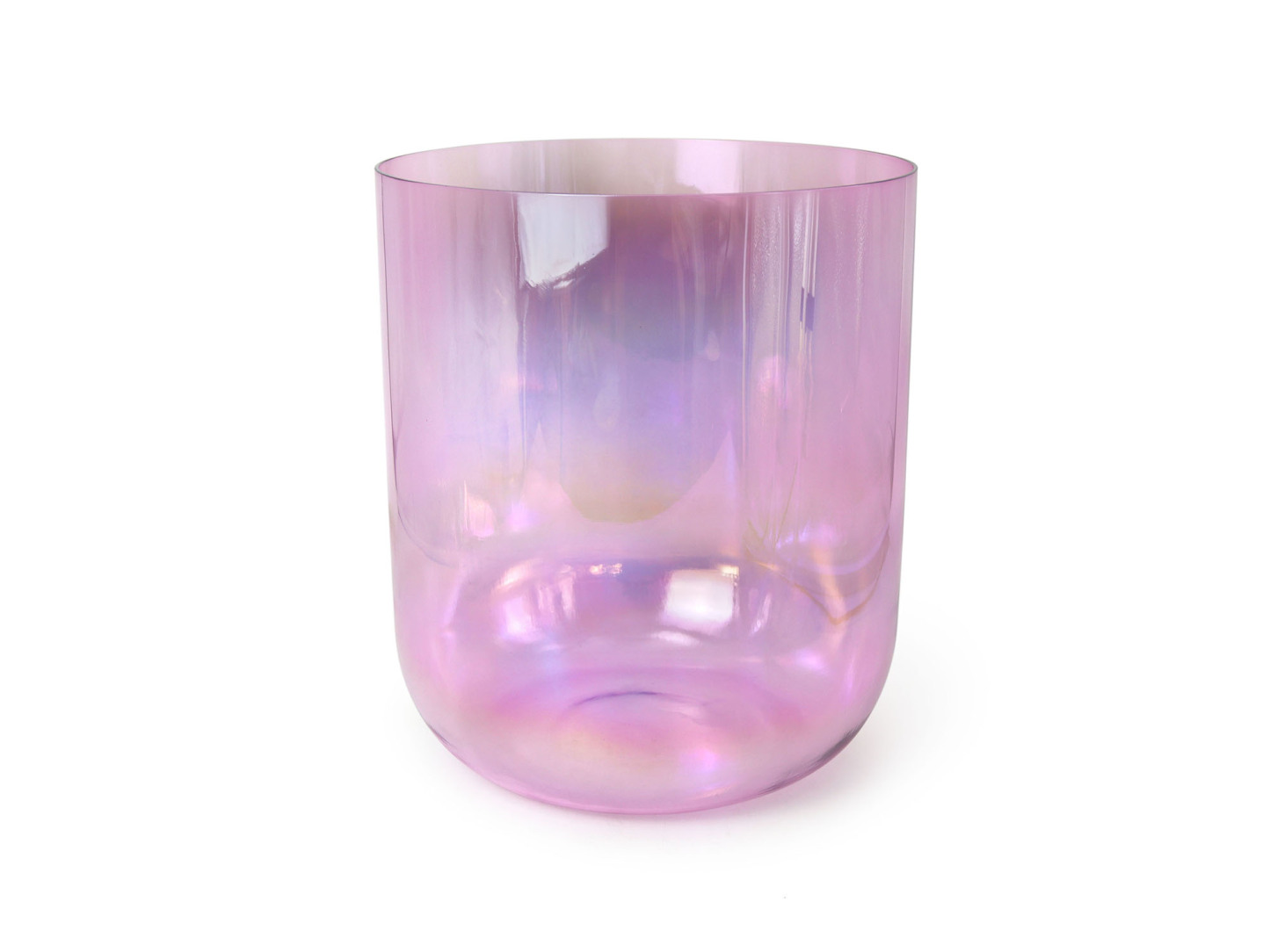 Pink Collection The Glazed Rainbow Iridescent Lacquer Crystal Singing Bowl