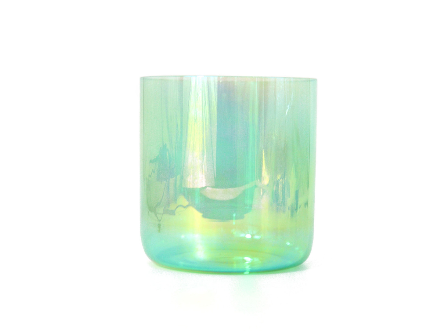 Green  Collection The Glazed Rainbow Iridescent Lacquer Crystal Singing Bowl