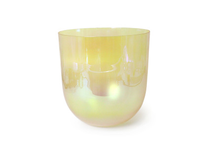 Yellow Collection The Glazed Rainbow Iridescent Lacquer Crystal Singing Bowl