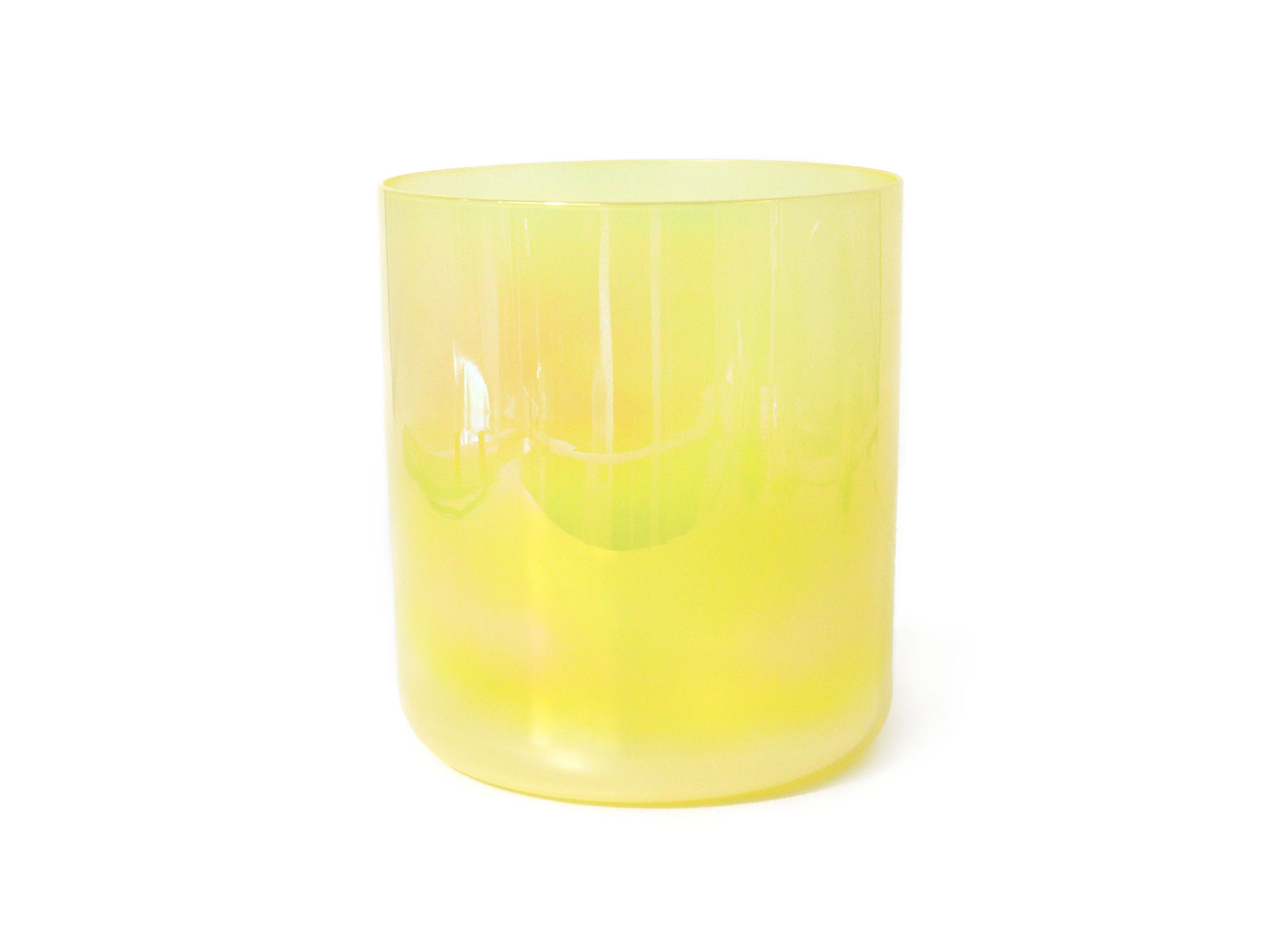Yellow Collection The Glazed Rainbow Iridescent Lacquer Crystal Singing Bowl