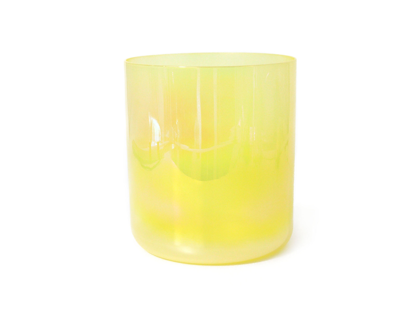 Yellow Collection The Glazed Rainbow Iridescent Lacquer Crystal Singing Bowl