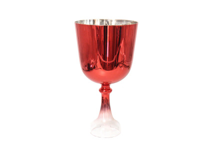 Red Gradient Handheld Alchemy Crystal Singing Bowl (Chalice Style)