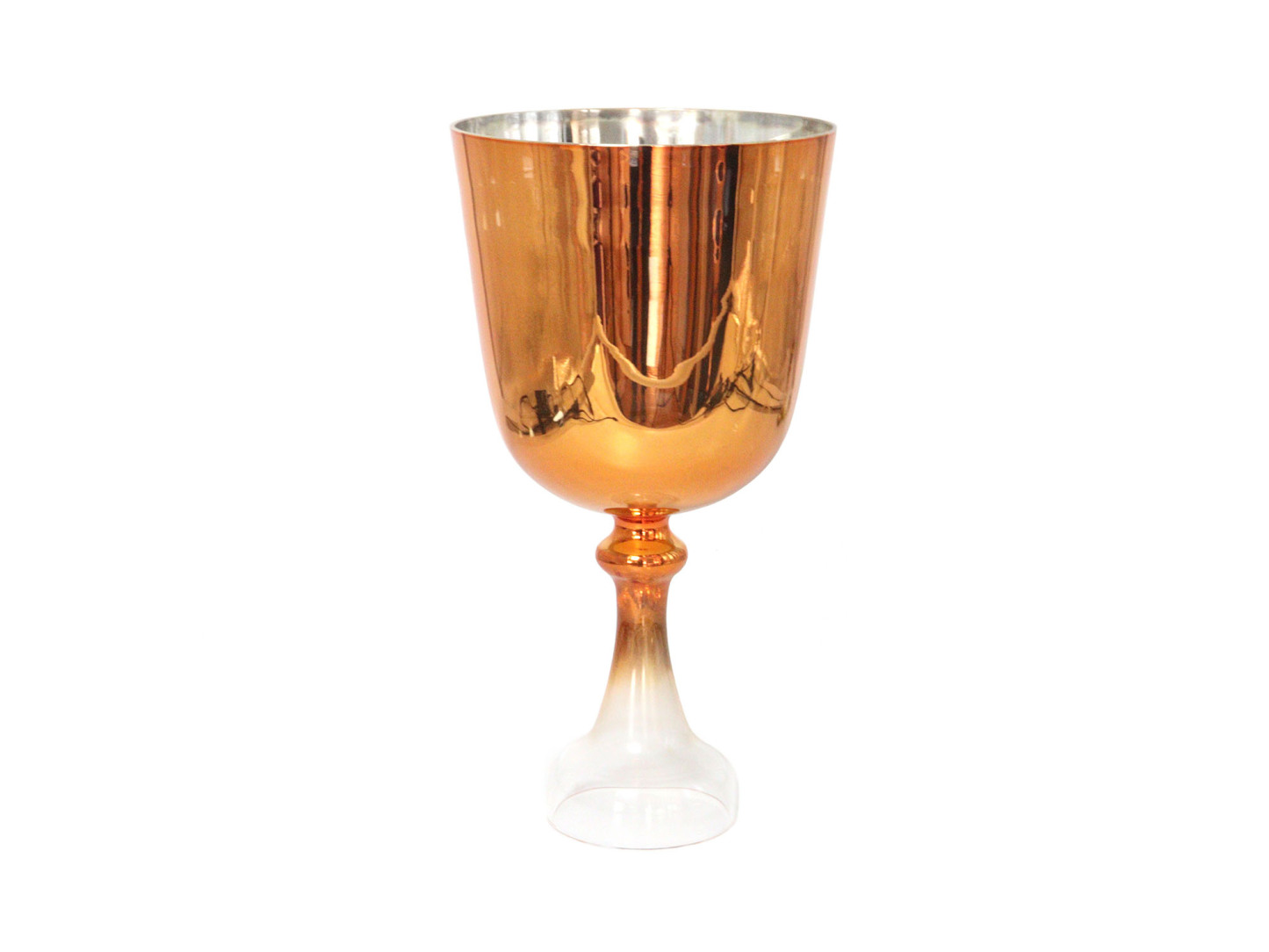 Orange Gradient Handheld Alchemy Crystal Singing Bowl (Chalice Style)