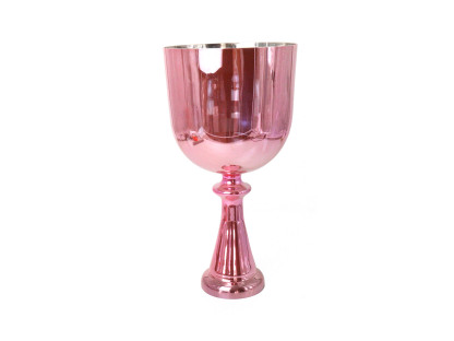 Pink Gradient Handheld Alchemy Crystal Singing Bowl (Chalice Style)