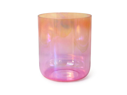 Pink Collection Ⅱ The Glazed Rainbow Iridescent Lacquer Crystal Singing Bowl