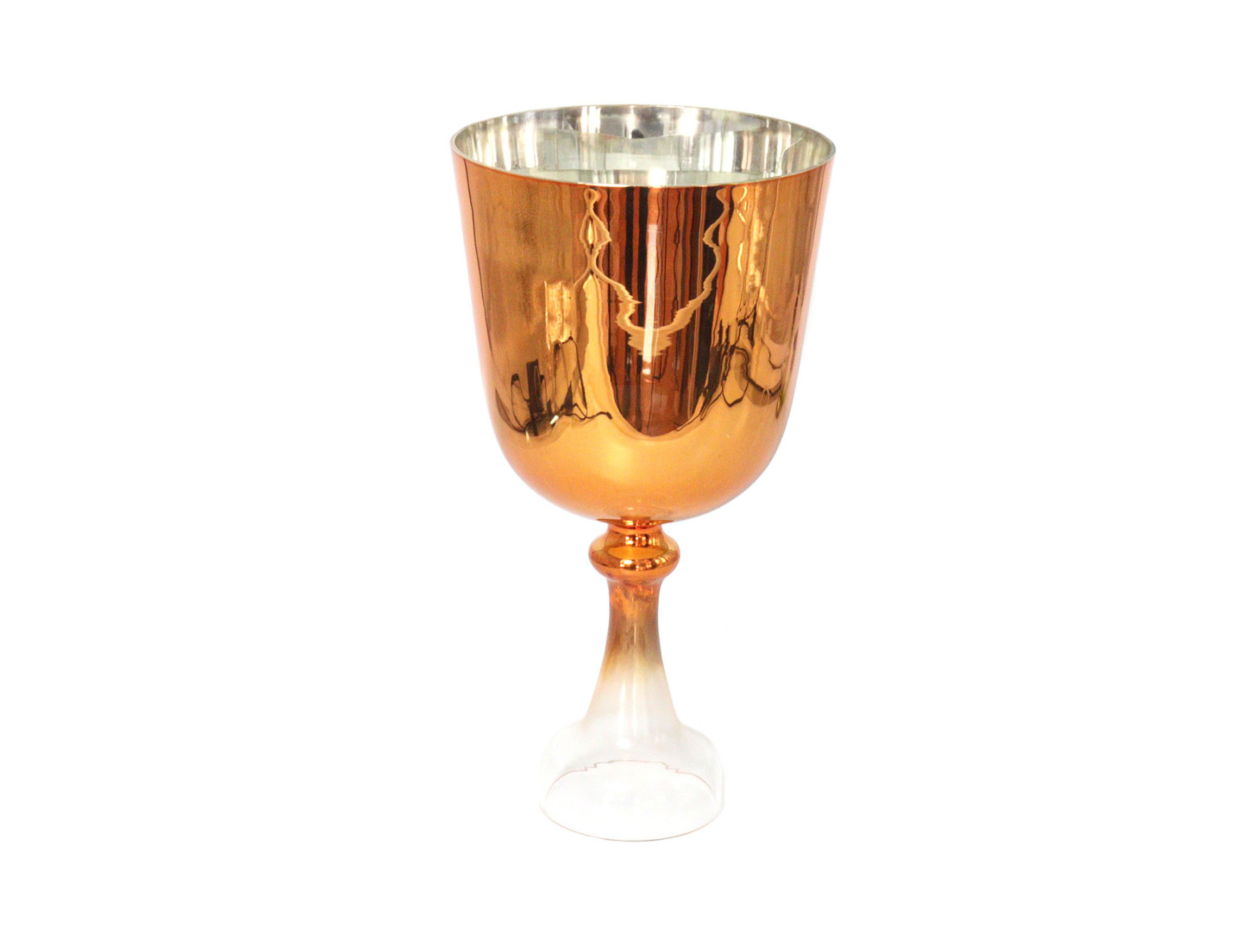 Orange Gradient Handheld Alchemy Crystal Singing Bowl (Chalice Style)