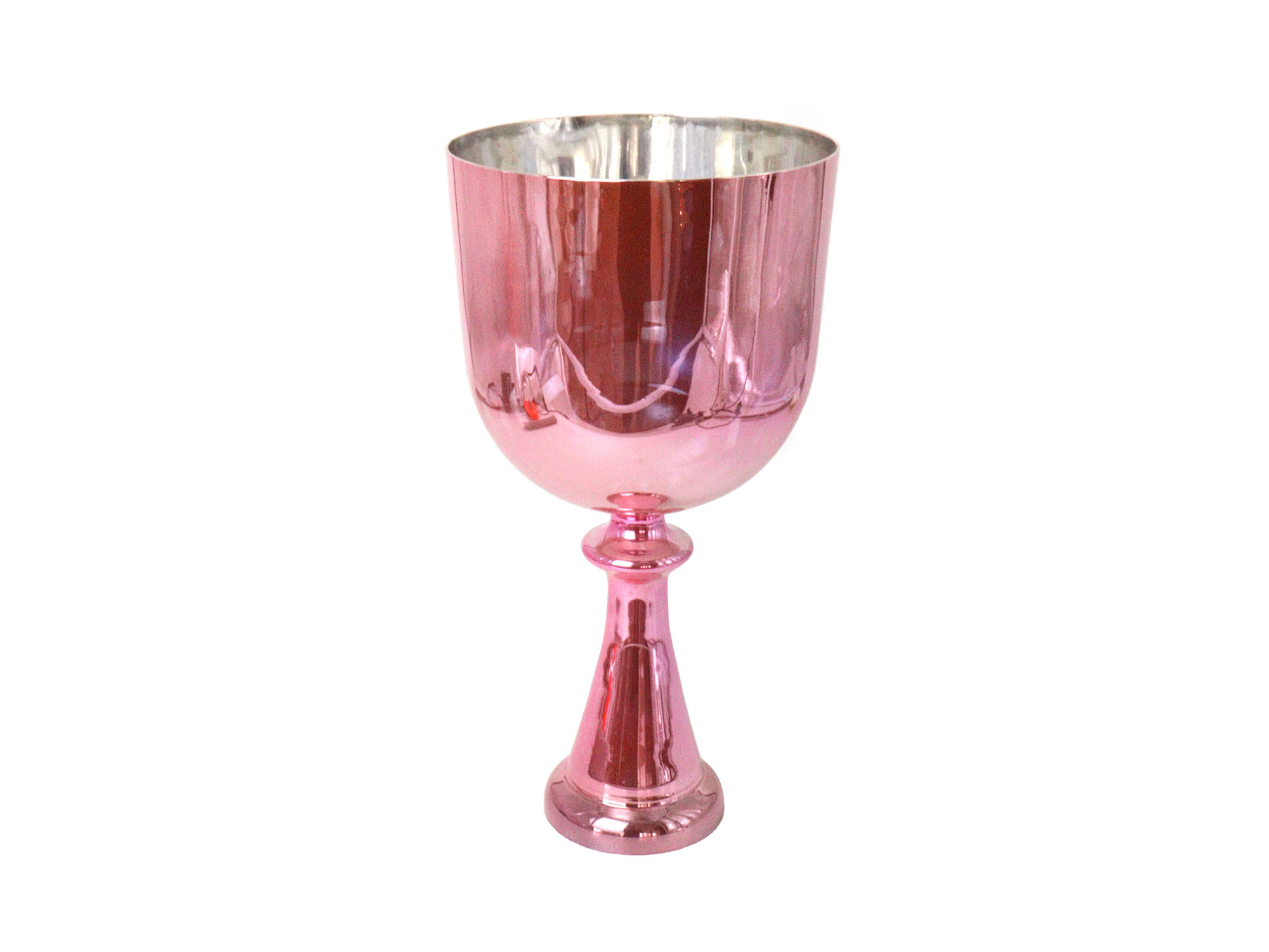 Pink Gradient Handheld Alchemy Crystal Singing Bowl (Chalice Style)