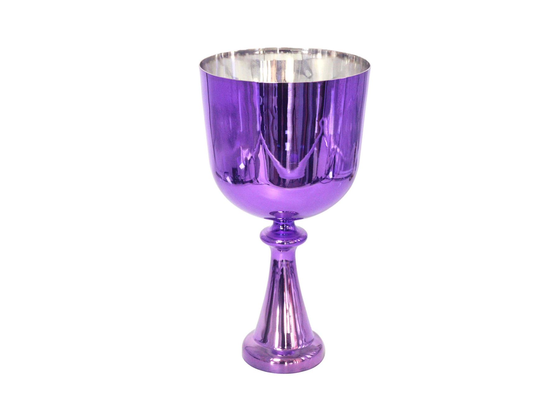 Purple Handheld Alchemy Crystal Singing Bowl (Chalice Style)