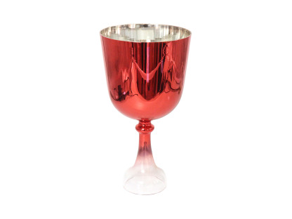 Red Gradient Handheld Alchemy Crystal Singing Bowl (Chalice Style)