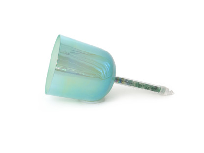Handheld Crystal Singing Bowl with Polished Jade Handle – Practitioner Series