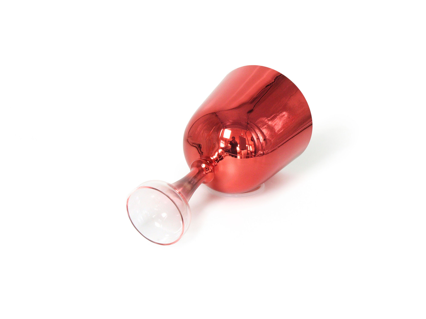 Red Gradient Handheld Alchemy Crystal Singing Bowl (Chalice Style)