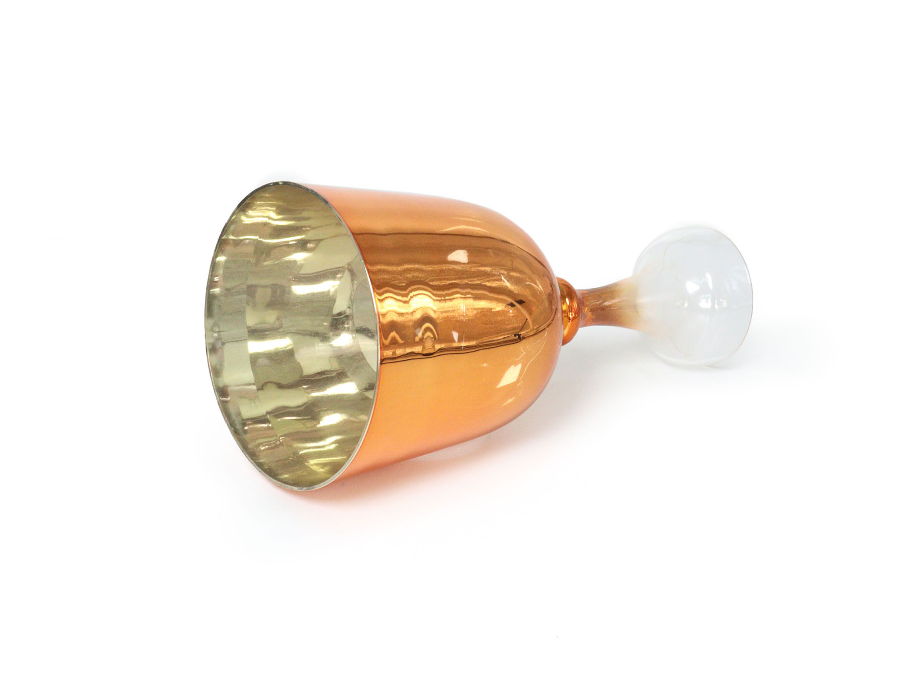 Orange Gradient Handheld Alchemy Crystal Singing Bowl (Chalice Style)