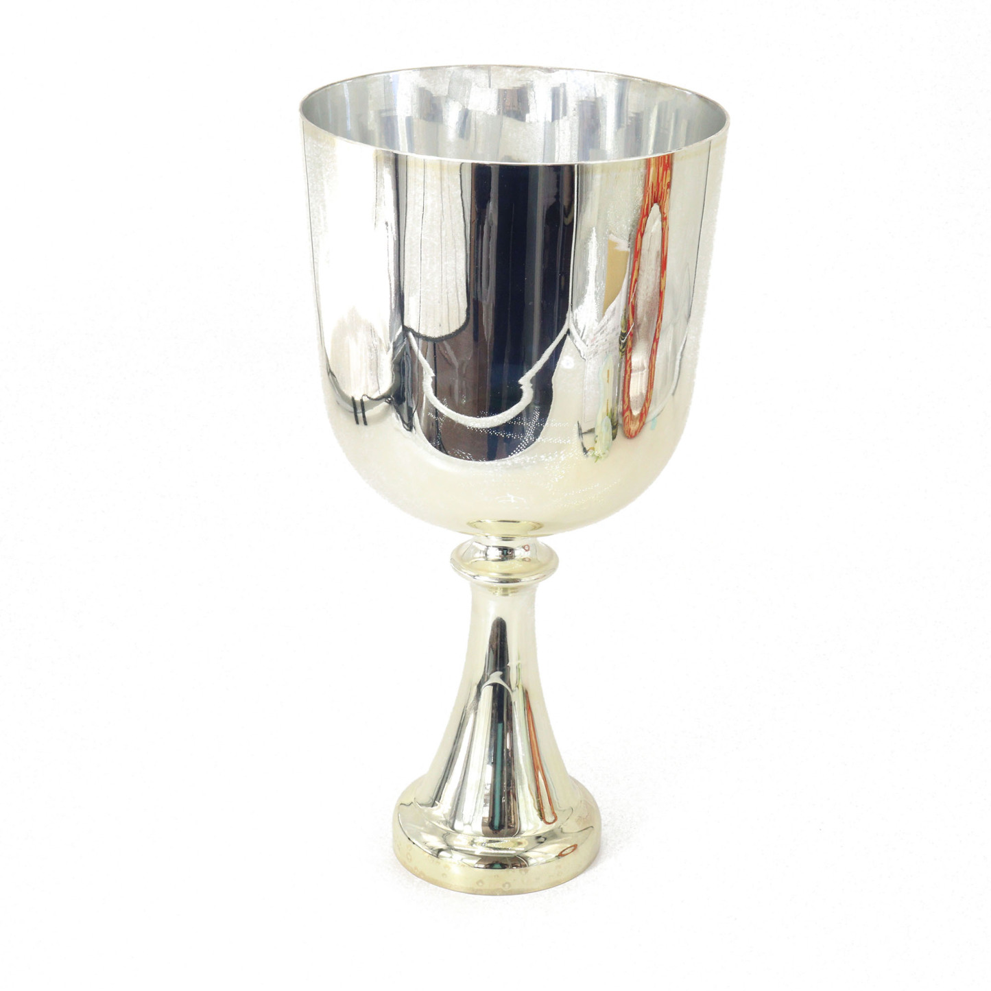 Silver Handheld crystal singing bowl