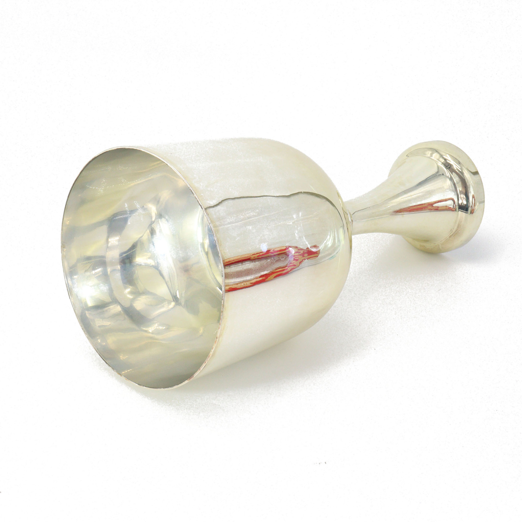 Silver Handheld crystal singing bowl