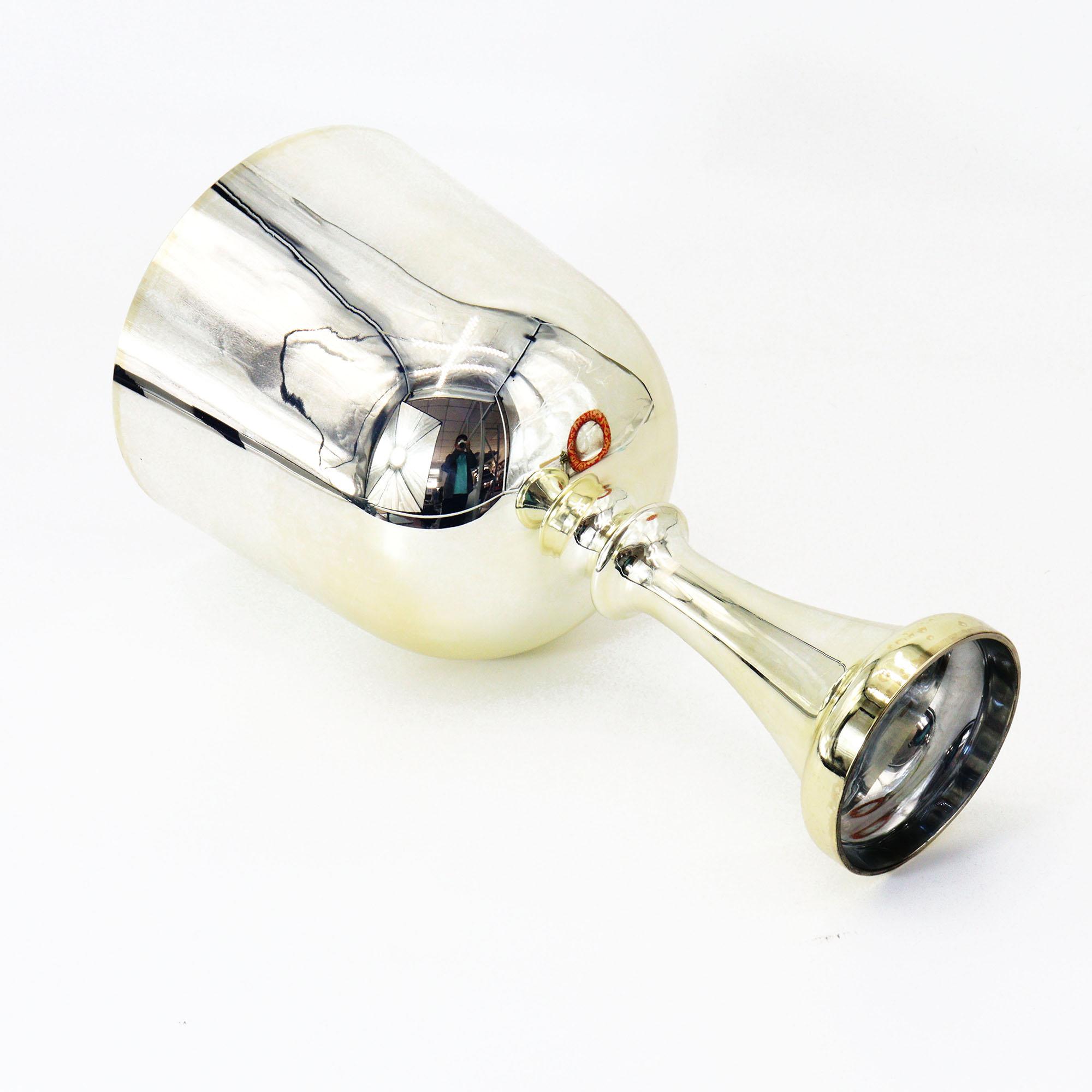 Silver Handheld crystal singing bowl