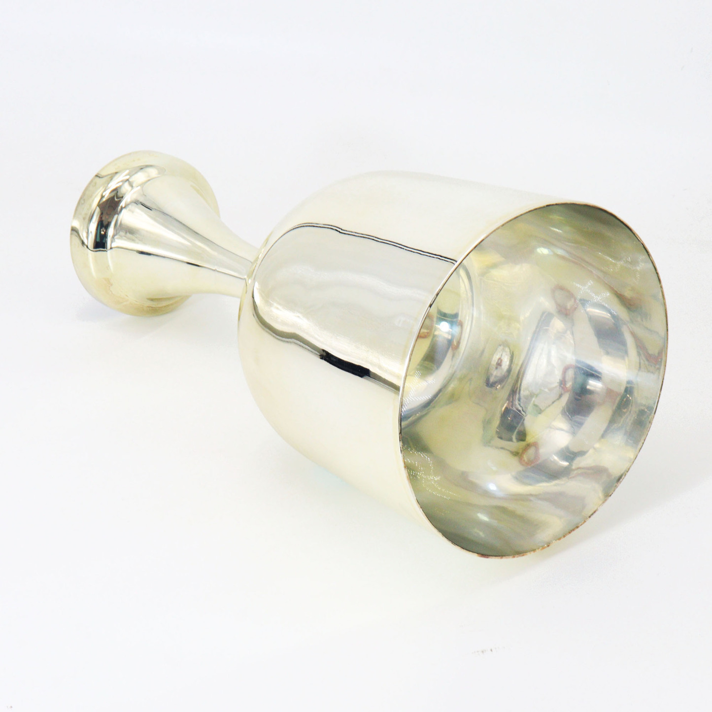 Silver Handheld crystal singing bowl