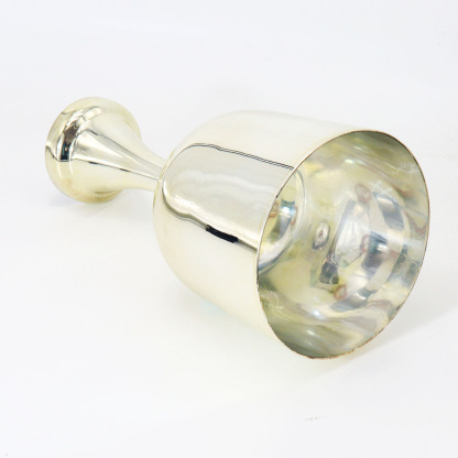 Silver Handheld crystal singing bowl