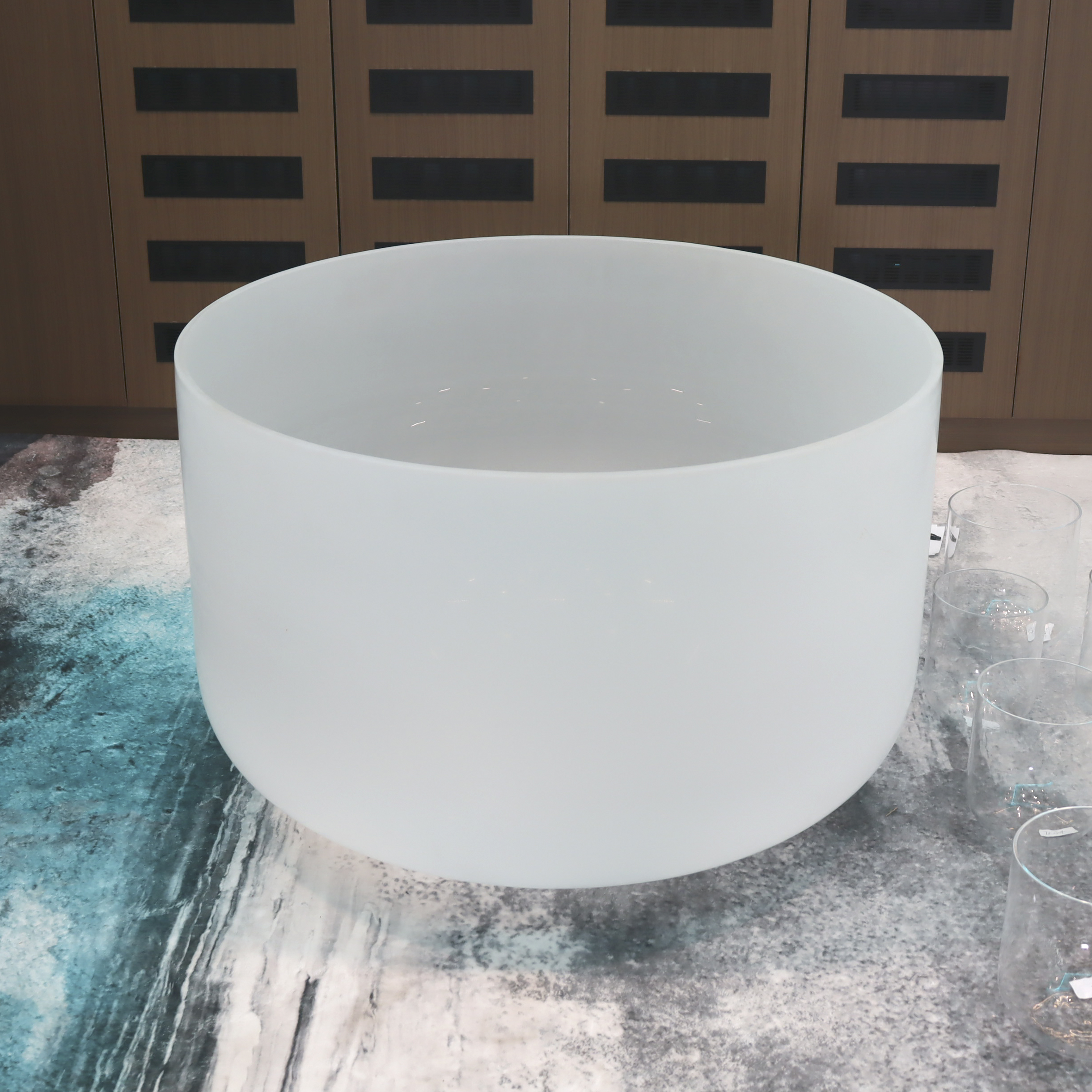 36" Super Large White Frosted crystal singing bowl