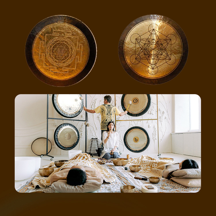 Engraved Sacred Geometry Gong